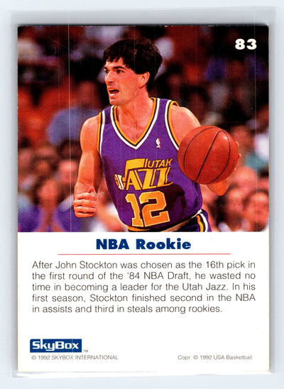 1992 SkyBox USA #83 John Stockton