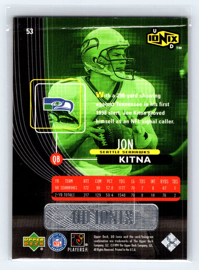 1999 UD Ionix #53 Jon Kitna