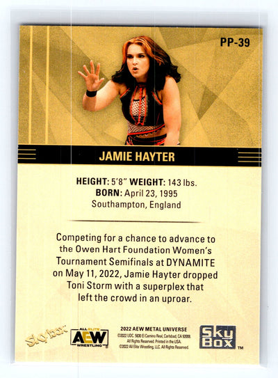 2022 SkyBox Metal Universe AEW #PP-39 Jamie Hayter Skybox Premium