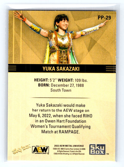 2022 SkyBox Metal Universe AEW #PP-29 Yuka Sakazaki Skybox Premium