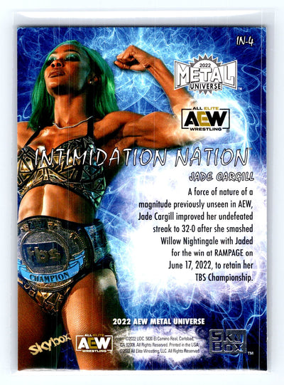 2022 SkyBox Metal Universe AEW #IN-4 Jade Cargill Intimidation Nation