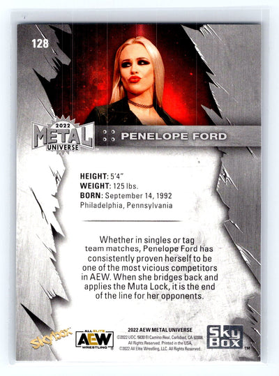 2022 SkyBox Metal Universe AEW #128 Penelope Ford Blue Spectrum