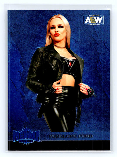 2022 SkyBox Metal Universe AEW #128 Penelope Ford Blue Spectrum