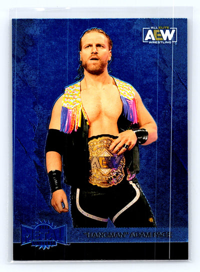 2022 SkyBox Metal Universe AEW #103 Hangman Adam Page Blue Spectrum