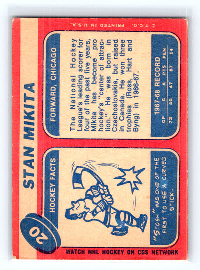 1968-69 Topps #20 Stan Mikita