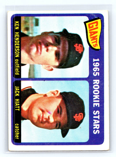 1965 Topps #497 Giants 1965 Rookie Stars (Ken Henderson / Jack Hiatt)