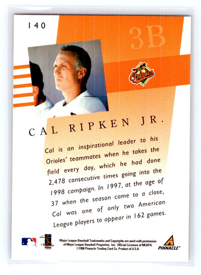 1998 Pinnacle Performers #140 Cal Ripken Jr.