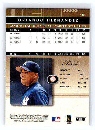 2001 Playoff Absolute Memorabilia #100 Orlando Hernandez