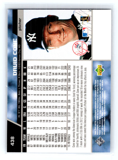 1999 Upper Deck #438 David Cone