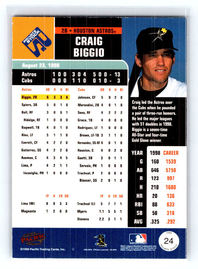 1999 Pacific Private Stock #24 Craig Biggio