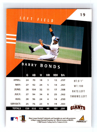 1998 Pinnacle Performers #19 Barry Bonds