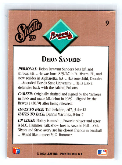 1992 Studio #9 Deion Sanders