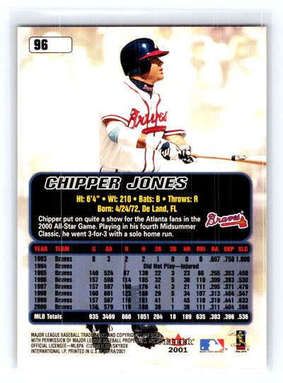 2001 Ultra #96 Chipper Jones