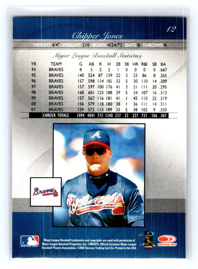 2002 Donruss Elite #12 Chipper Jones