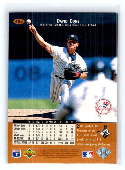 1996 Upper Deck #405 David Cone