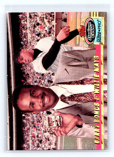 1993 Stadium Club Ultra-Pro #8 Barry Bonds / Willie Mays