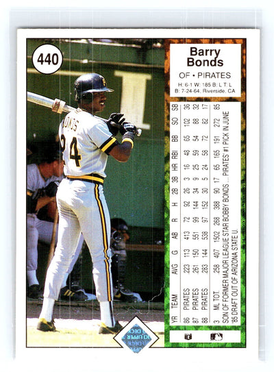 1989 Upper Deck #440 Barry Bonds