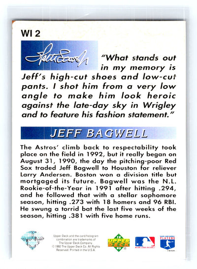 1993 Upper Deck #WI 2 Jeff Bagwell Iooss Collection