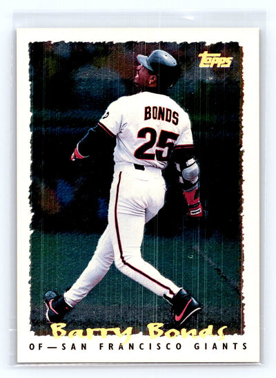 1995 Topps #064 Barry Bonds CyberStats (Spectralight)