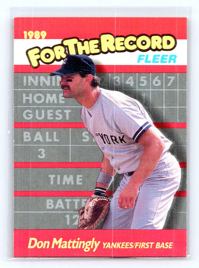 1989 Fleer #6 Don Mattingly For the Record