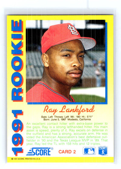 1991 Score Rookies #2 Ray Lankford