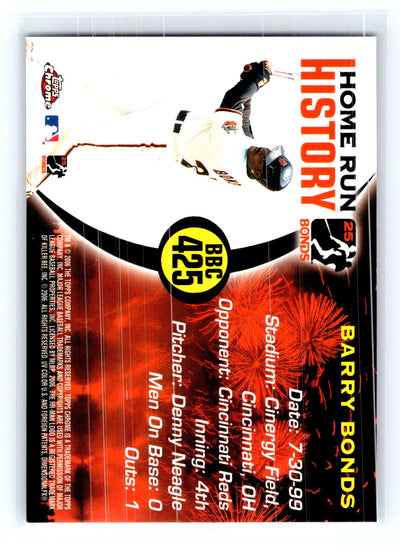 2006 Topps Chrome #BBC 425 Barry Bonds Barry Bonds Home Run History