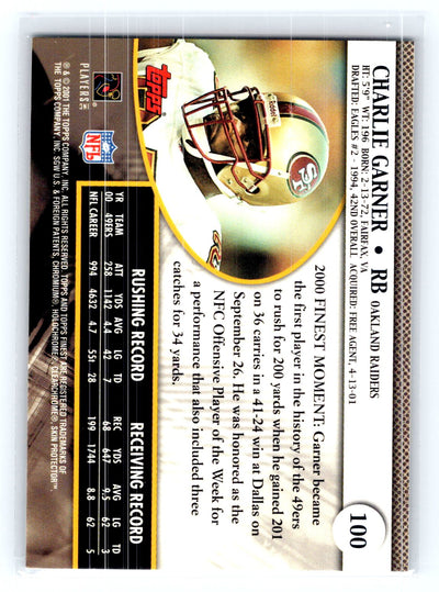 2001 Finest #100 Charlie Garner