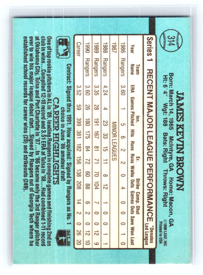 1991 Donruss #314b Kevin Brown