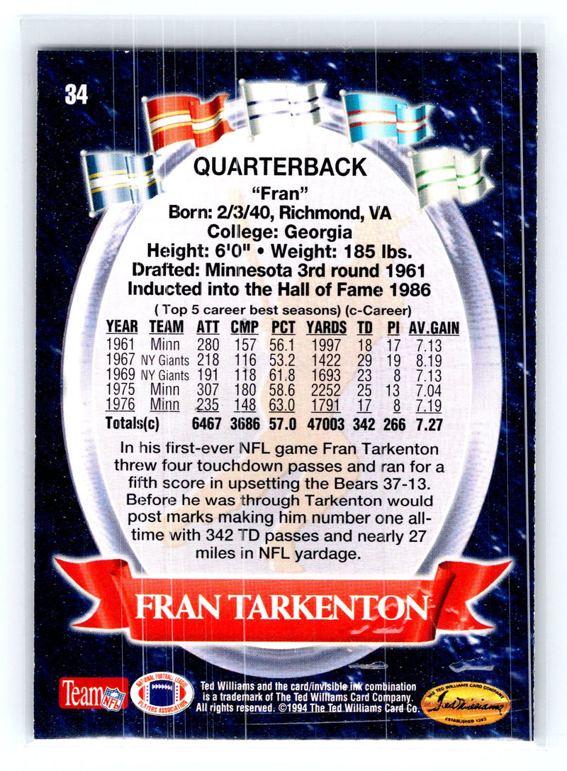 1994 Ted Williams Roger Staubach&