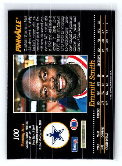 1993 Pinnacle #100 Emmitt Smith