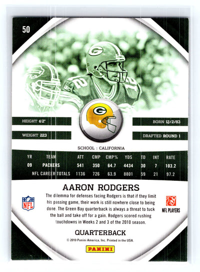 2010 Panini Gridiron Gear #50 Aaron Rodgers