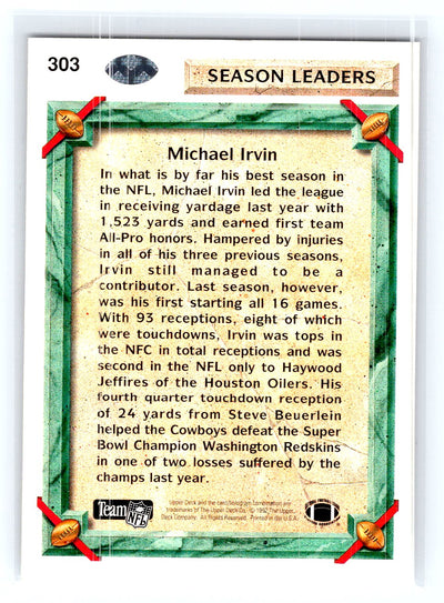 1992 Upper Deck #303 Michael Irvin