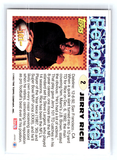 1993 Topps #2 Jerry Rice