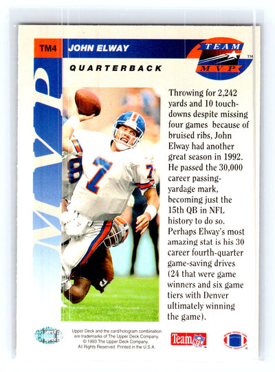 1993 Upper Deck #TM4 John Elway Team MVP