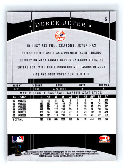 2001 Donruss Classics #5 Derek Jeter