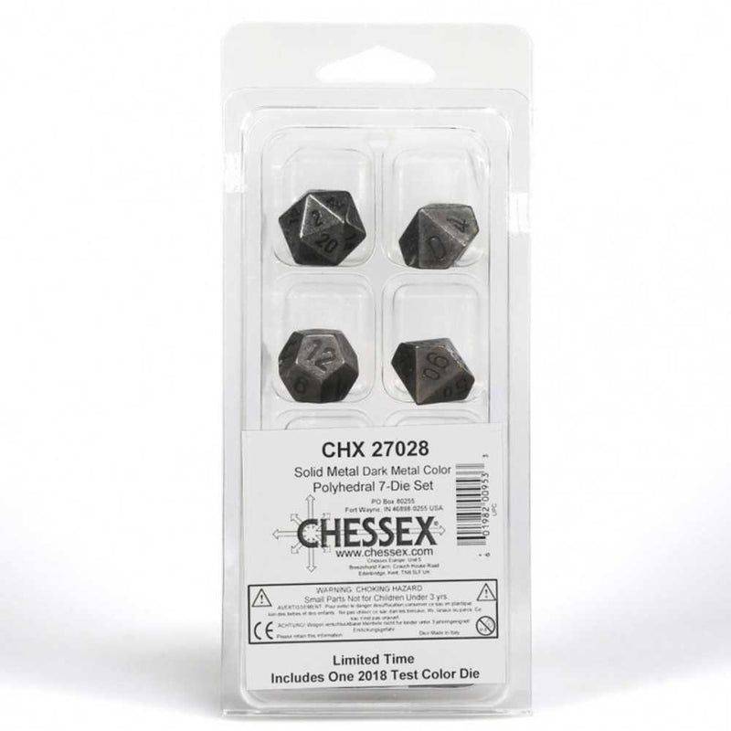 Metal Polyhedral Dark Metal Set (7)