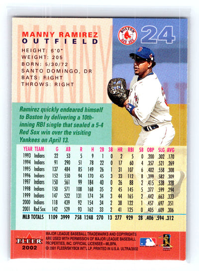 2002 Ultra #24 Manny Ramirez