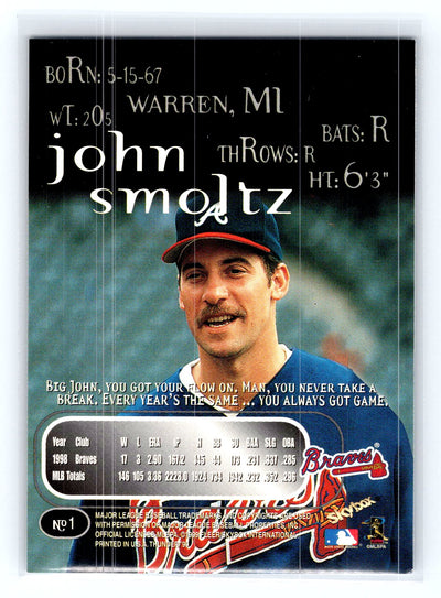 1999 SkyBox Thunder #1 John Smoltz Rant