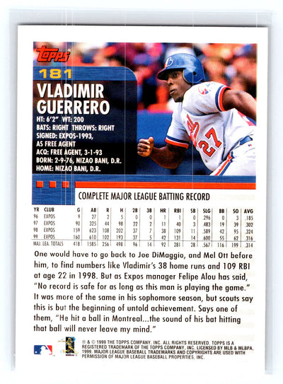 2000 Topps #181 Vladimir Guerrero
