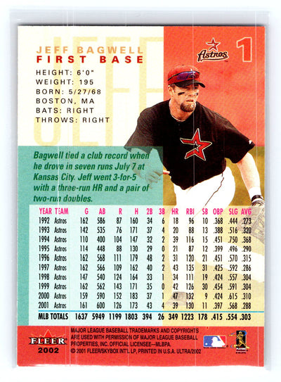 2002 Ultra #1 Jeff Bagwell