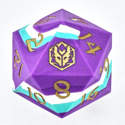 Wholesale 55mm Chonk Rubber Silicon D20 - Celestial Gleam