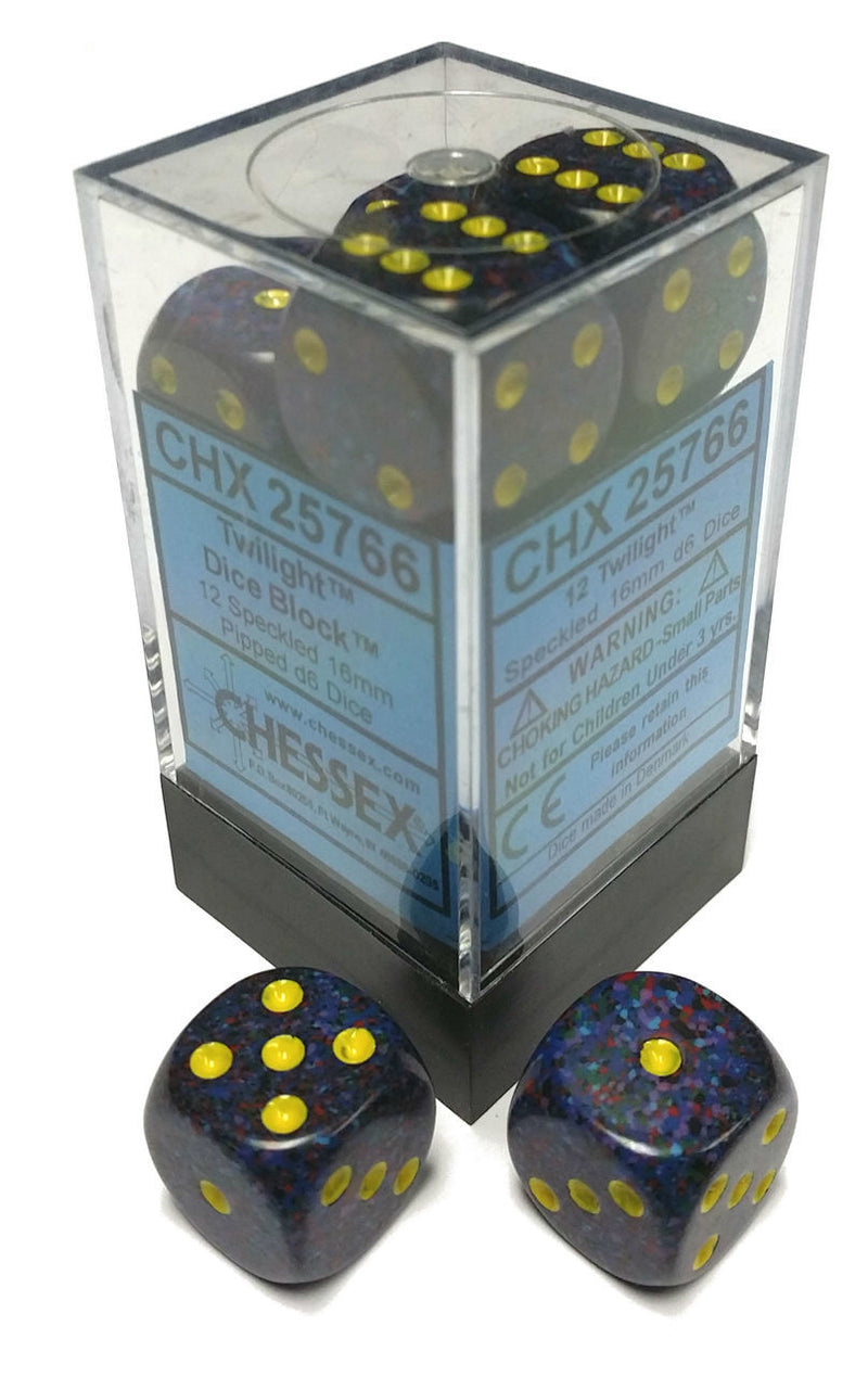 Speckled 16mm D6 Twilight Dice Block (12)