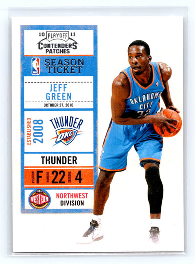 2010-11 Playoff Contenders Patches #28 Jeff Green
