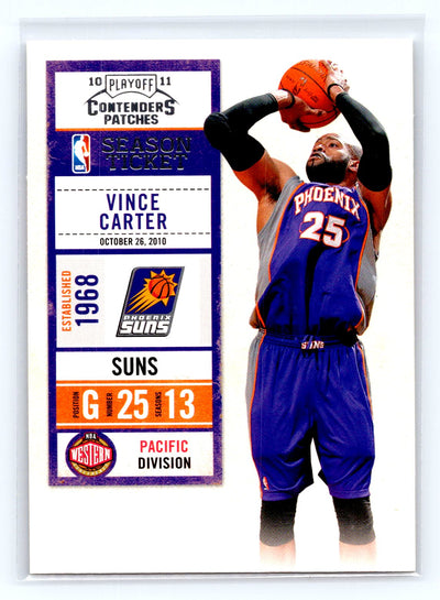 2010-11 Playoff Contenders Patches #96 Vince Carter