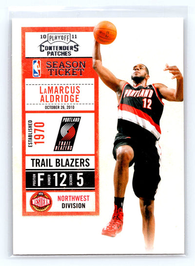 2010-11 Playoff Contenders Patches #21 LaMarcus Aldridge