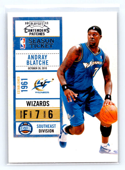 2010-11 Playoff Contenders Patches #100 Andray Blatche