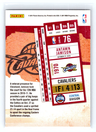 2010-11 Playoff Contenders Patches #76 Antawn Jamison