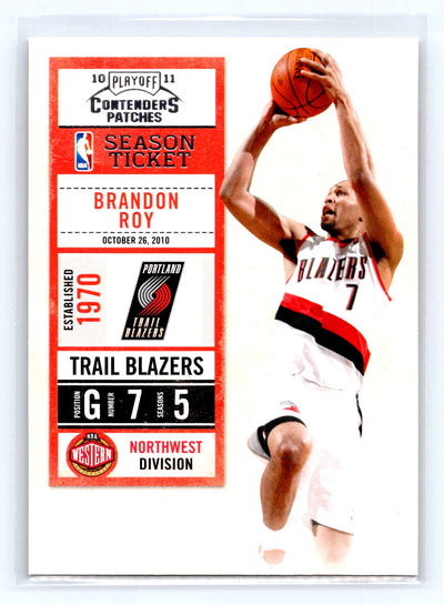 2010-11 Playoff Contenders Patches #23 Brandon Roy