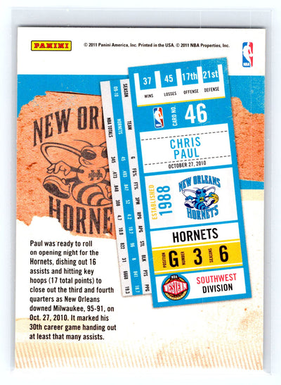 2010-11 Playoff Contenders Patches #46 Chris Paul