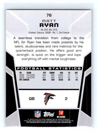 2010 Topps Unrivaled #76 Matt Ryan
